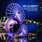 Choiche [3+1 for iPhone 13 Pro/iPhone 13 Pro Max Camera Lens Protector, 9H Tempered Glass Camera Cover Screen Protector Metal Ring Decoration Accessories (Colorful)