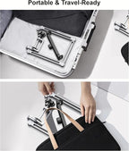 Tablet Arm Mount with Super Grip, Adjustable Foldable Holder & Heavy Duty Aluminum 360° Rotating Clamp for iPad, Phone, Monitor, Kindle - Universal for Desk, Bed, Kitchen - Silver