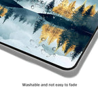 Mouse Pad, Cute Abstract Mountain Forest Mouse Pads for Desk, 9.5" x 7.9" Non-Slip Rubber Base Computer Mousepad with Women, Portable Square Design for Wireless Mouse and Pad Laptop Office & Travel