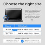 15.6 inch Blue Light Blocking Screen Protector Panel for 16:9 Widescreen Computer Monitor and Laptop - PC Anti-UV Eye Protection Filter Film - Anti-Scratch Diagonal Frame Shield [2 Pack]