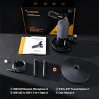 MAONO USB XLR Dynamic Microphone for Podcast: PC Computer Gaming Mic with 192kHz/24bit for Studio Recording Streaming Content Creation PD300XT