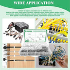 800Pcs 4mm 6mm 8mm 10mm J-Hook Ethernet Cable Nails Wire Clips with Steel Nails and 5/8" 3/4" 1/2" 1" Insulated U Staple Nail for Home Office Business