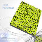 Case for MacBook Air 15 Inch 2025 2024 2023 Release M4 A3241 M3 A3114 M2 A2941, Hard Shell with Screen Protector & Keyboard Cover, Compatible with Touch ID, Distorted Emoticon