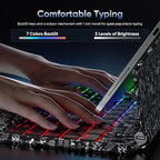 Keyboard Case for iPad Air 11 inch M2/M3 & iPad Pro 11 inch (1st/2nd/3rd/4th Generation) & iPad Air 4th/5th Gen 10.9" Magic Magnetic Keyboard Case with Multi-Trackpad 7 Color Backlit (Black)