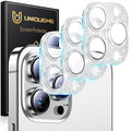 UniqueMe 3 Packs Compatible for iPhone 13 Pro Max/iPhone 13 Pro Camera Lens Protector Acrylic [Not Glass],[Case Friendly][Scratch-Resistant][Night Shooting Mode]-Glitter Silver