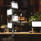 iBOLT TabDock Point of Purchase Clamp Mount - with 4 Tablet Holders Perfect for Multiple delivery Applications (DoorDash, Uber eats, Postmates, etc.) Fits 7 to 10 inch Tablets