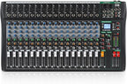 XTUGA 16 Channel Audio Mixer Sound Board Mixing Console, Audio Interface PC USB Bluetooth with 48V Phantom Digital Effect for DJ Live Recording Studio Karaoke(CT160)