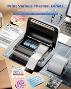Phomemo Thermal Label Printer, Bluetooth M421 4 x 6 Shipping Label Printer, Portable Printers for Shipping, Warehouse, Barcode, Address,Compatible with Phone & PC,