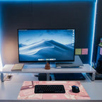 Large Gaming Mouse Pad for Desk,Pink Kawaii Anime Girl Desk Desk Mat,Kawaii Anime Desktop Desk Pad,Extended Big Computer Keyboard Mouse Pad with Non-Slip Base and Stitched Edge,31.5"x11.8"
