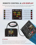 Power Inverter 2500 Watt Pure Sine Wave 12V DC to 110V/120V AC 5000W Peak Converter for Family RV Off Grid Solar System with 3 AC Outlets LCD Display Remote Control and 2.4A USB Charging Port
