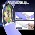 3-Pack Purple [3.3FT+6.6FT+10FT] 60W USB C to USB C Cable, Type C Fast Charging Cable for iPhone 16 15 Pro Plus Pro Max，for Galaxy S24 S23, for iPad Pro/Air, for MacBook Pro/Air and More