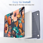for MacBook Pro 16 inch Case 2019 2020 Release Model A2141, Plastic Hard Shell Cover with Keyboard Cover for MacBook Pro 16 inch with Touch Bar & Touch ID, Florals Pattern