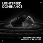 Logitech G PRO X Superlight 2 DEX Wireless Gaming Mouse, 60g pro-Grade Right-Handed Mouse with 5 programmable Buttons, USB-C Charging, 44k DPI Sensor, up to 8 kHz Polling for PC/Mac - Black
