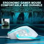 SOLAKAKA SM809 MMO Gaming Mouse Wired RGB with 9 Side Buttons,24000 DPI High Precision Sensor Optical Ergonomic Gamer Mouse,16 Programmable Custom Macro Shortcuts Remapping PC Gaming Mice for FPS MOBA