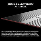 Pulsar - Superglide Premium Glass Mouse Pad XXL ALUMINO-Silicate Glass Surface Anti-Slip Fully Molded high-Density Silicone Rubber 38.5in x 16.5in (XXL, Red)