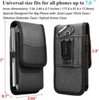 Njjex Cell Phone Holster for Samsung Galaxy S25 Ultra S24 S23 Plus S22 S21 S20 FE Note 20 Ultra A14 A15 A16 A17 A35 A36 iPhone 14 15 16 17 Pro Max Belt Clip Holster Phone Pouch Holder Carrying Case