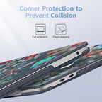 Case for MacBook Pro 13 inch with/Without Touch Bar (2016-2022, M2 A2338 M1 A2289 A2251 A2159 A1989 A1706 A1708), Hard Shell + Keyboard Cover + Dust Plug, Flowers & Herbs