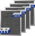 97007696 Charcoal Filter Replacement for Range Hood 41F Grease Filter 6105c 8-3/4" x 10-1/2" Aluminum Mesh Charcoal Carbon Filter Compatible with Most Brand Stove Vents -4 PACKS by Fetechmate
