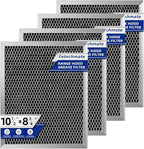 97007696 Charcoal Filter Replacement for Range Hood 41F Grease Filter 6105c 8-3/4" x 10-1/2" Aluminum Mesh Charcoal Carbon Filter Compatible with Most Brand Stove Vents -4 PACKS by Fetechmate