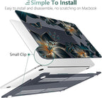 TWOLSKOO Compatible with MacBook Pro 13 inch Case 2023-2016 A2338 M2/M1 A2251 A2289 A2159 A1989 A1706, Plastic Hard Shell Cover & Keyboard Skin & Screen Protector - Golden Lilies