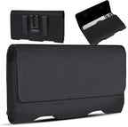 BECPLT Compatible with iPhone 13 Mini 12 Mini SE2 8 7 6 6s Holster Case, Nylon Holster Belt Case with Clip/Loops Belt Pouch Holder for iPhone SE 2022 8 7 6 6s Galaxy S7 - Built in ID Card Slot