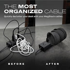Statik MagStack USB A to Lightning Cable MFi Certified, Clutter-Free Magnetic Charging Cable, Anti-Tangle Phone Charger Cord, 12W, Compatible with iPhone 14 Pro Max, 13 12 11, 6FT/2M