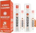 WHOOSH! Laptop Screen Cleaner Spray and Wipe [Set of 2] - 3.4 + 0.3 fl oz + 2 Microfiber Cloths - Duo with Large & Travel Size Bottles for Eyeglass Cleaner & Car Screen Cleaner- iPhone Cleaning Kit