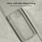 FireNova Designed for iPhone 13 Case, Silicone Upgraded [Camera Protection] Phone Case with [2 Screen Protectors], Soft Anti-Scratch Microfiber Lining Inside, 6.1 inch, Stone
