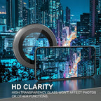 Choiche [3+1 for iPhone 14 Pro/iPhone 14 Pro Max Camera Lens Protector, 9H Tempered Glass Camera Cover Screen Protector Metal Ring Decoration Accessories (Black)