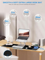 TopMade Wireless Charging Mouse Pad, 31.5"x11.81" XL Large Gaming Mousepad, Waterproof Desk Pad with Ultra-Smooth Surface, Non-Slip Base, Computer Keyboard Mat for MacBook, PC, Laptop