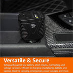 Amazon Basics 75W Car Power Inverter 12V to 110V for Vehicles, Black, 5.07 x 2.65 x 1.6 inches