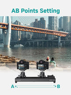 Accsoon Toprig Video Slider, 16''/40cm Motorized Camera Slider with Full Button Control, Support APP-Video Mode/Time-Lapse/Loop Mode, Speed Control Konb, 120° Panoramic Shooting for Photographer