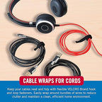 VELCRO Brand Reusable Cable Ties, 100 Pack 6 Inch Cable Management Ties, Cord Wraps for Electrical Cords, Black
