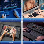 TourBox NEO - Custom Controller for Photo Video Editing, Color Grading, Ilustration, MacOS/Windows, Photoshop Lightroom Davinci Resolve After Effects Premiere FCPX Programmable Keyboard Bundle