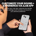 JLab Go Pods ANC True Wireless Bluetooth Earbuds & Charging Case, Hybrid Active Noise canceling + Be Aware for Safe Listening, 26+ Hours Total Playtime, Clear Calls, Custom Sound via App, Black