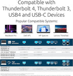 Kensington SD5800T Thunderbolt 4 and USB4 Quad 4K Display Docking Station, 100W Charging, 2 x HDMI, 2 x DP, 2.5G Ethernet, Card Readers, for Windows/MacOS (K32856NA)
