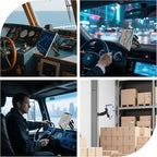 Heavy Duty Tablet Mount for Truck, Aluminum Drill Base Tablet Holder, Compatible with 7.5''-10.2'' Tablets/iPad, Industrial iPad Holder for Wall, Truck, Warehouse,Dashboard,Boat