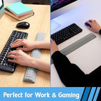 i-Rocks Memory Foam Keyboard Wrist Rest - Pain-Reducing Wrist Rest for Computer Keyboard - Non-Slip Rubber Base Wrist Rest - Cooling Keyboard Pad for Long Hours of Work, Studying, Gaming