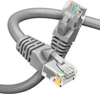 GEARit Cat 6 Ethernet Cable (1-Pack 25 Feet) Cat6 Network Patch, 10Gbps, RJ45, Snagless Cord, Gold-Plated Connectors, Internet for PC, TV, Tablet, Router, Printer, Servers, IT Data Center - Gray