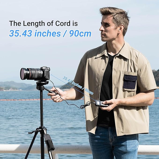 JJC Intervalometer Timer Remote Shutter Release Time Laspe for Nikon Z8 Z9 D850 D810A D810 D800 D800E D700 D500 D5 D4 D4s D3 D3s D2H D2X D2Xs D1H D1 D300s D300 D200 D100 and More Nikon Cameras