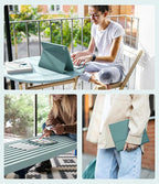 CHESONA Keyboard Case for iPad (A16) 11th/10th Generation (2025/2022), Detachable Wireless Keyboard, Stand Folio Keyboard Cover with Pencil Holder, Thin & Light (Lake Blue)