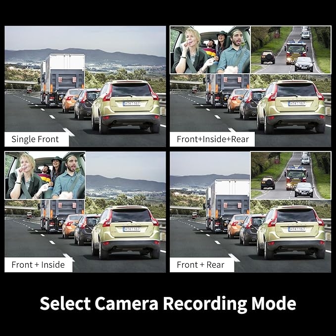 2025 Dash Cam, 3 Channel Dash Cam Front and Rear Inside, Interior Car Camera, 2.5K/1440P Single Fr,Fr+Interior, Front+Rear Dash Camera for Cars Taxi with Night Vision, Parking Monitor 1S Recording