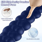 Cloud Wrist Rest Keyboard, Cloud Keyboard Wrist Pad Set with PU Leather Memory Foam, Cute Arm Rest for Palm Support, PC/Gaming Desk Accessories/Office Setup/Computer Hand Cushion - Dark Blue