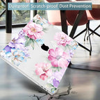 Mektron for MacBook Pro 16 inch Case 2020 2019 Release A2141, Soft Touch Plastic Laptop Case Pro 16-inch with Touch Bar & ID, Illustration Flower