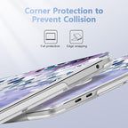 May Chen Compatible with MacBook Pro 13 inch Case 2022 2021 2020 Release Models A2338 M2 M1 A2251 A2289, Plastic Hard Shell Case for MacBook Pro 13 Inch with Touch Bar, Watercolor Purple Floral