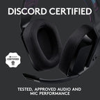 Logitech G535 LIGHTSPEED Wireless Gaming Headset - Lightweight on-ear headphones, flip to mute mic, stereo, USB rechargeable - Black
