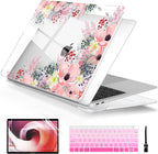 Laptop Case for MacBook Air 13 2020 2019 2018 with Touch ID & Retina Display Floral Series Hard Shell with Keyboard Cover Screen Protector for New Mac Air 13.3 inch A2337 A2179 A1932, Beautiful Floral