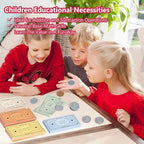 915Pcs Play Props Learning Education Toys for Kids Board Games, Double Sides Printing Paper Teaching Toys for Kids