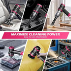 Handheld Car Vacuum with 15000PA Power, 4 in 1 Small Powerful Cordless Vacuum Cleaner & Air Duster with 2000mAh Battery, Rechargeable Portable Mini Hand Held Vacuum for Car, Home,Office,Pet Hair（Pink）