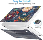 Mektron for MacBook Air 13 Case A1466/A1369 (2010-2017 Release), Snap-on Plastic Hard Shell Cover for MacBook Air 13.3 inch with Keyboard Cover, Dahlia Flowers
